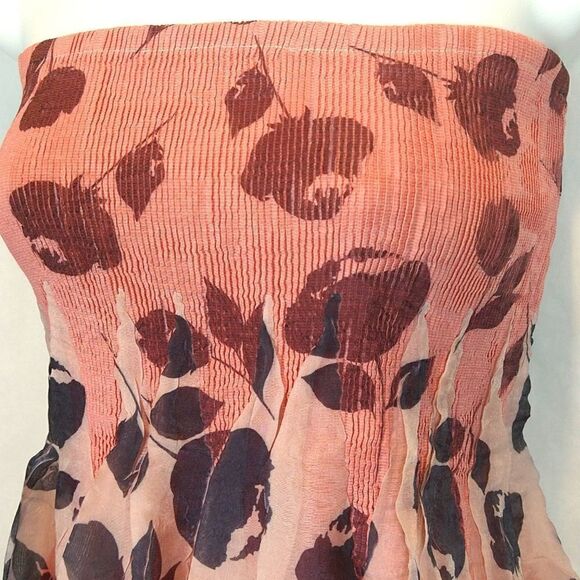 Lapis pink floral convertible strapless Boho chic Fairycore dress - Picture 3 of 9